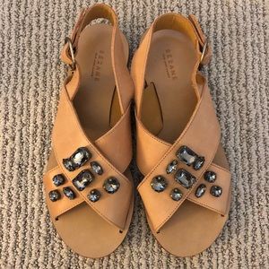Sezane Tan Sandals! Like new! Size 36